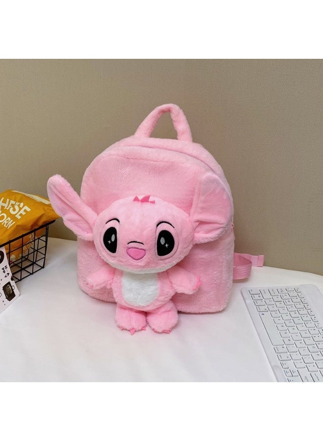 STITCH Pink Stitch backpack, crossbody bag, handbag, plush bag, children's toy bag - Image 1