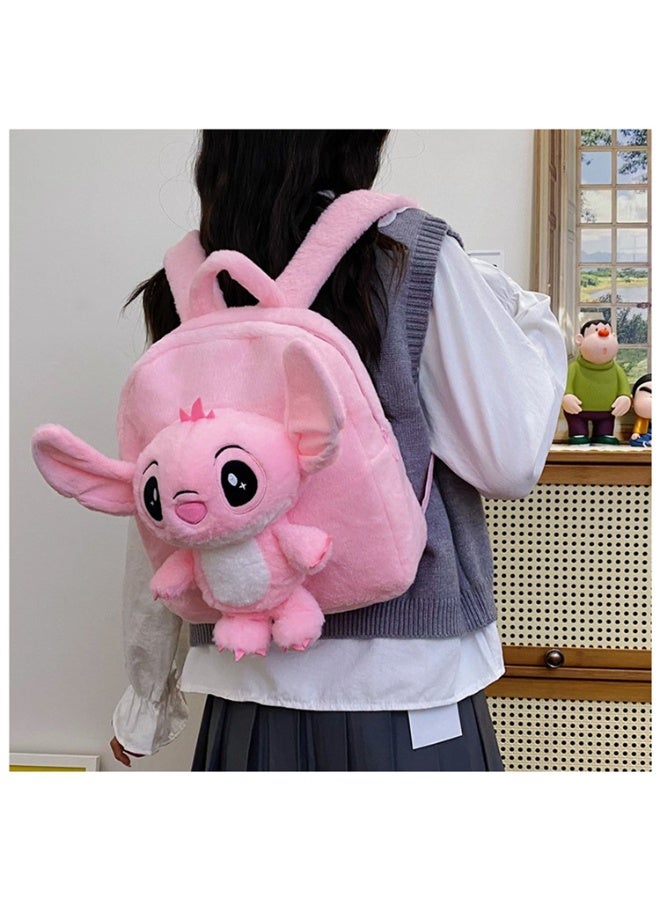 STITCH Pink Stitch backpack, crossbody bag, handbag, plush bag, children's toy bag - Image 3