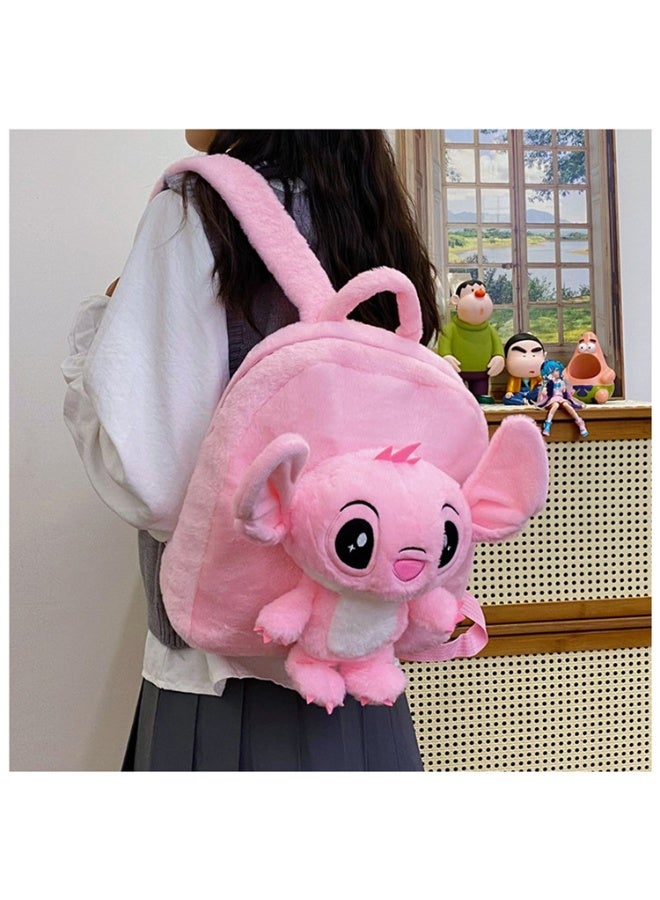 STITCH Pink Stitch backpack, crossbody bag, handbag, plush bag, children's toy bag - Image 4