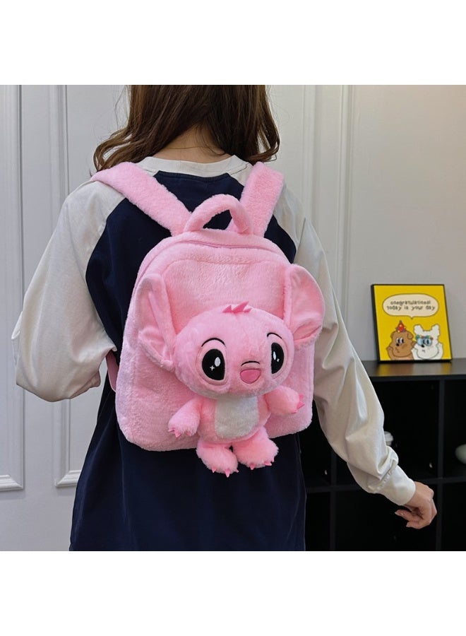 STITCH Pink Stitch backpack, crossbody bag, handbag, plush bag, children's toy bag - Image 2