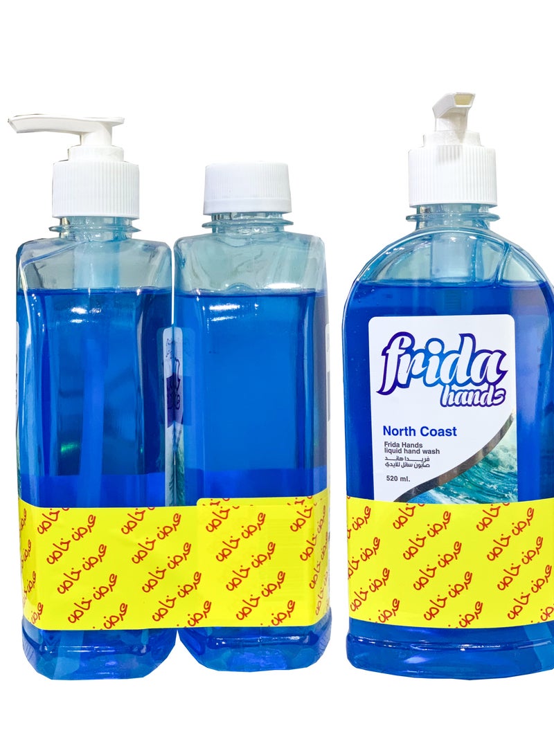 فريدا سائل غسول لليدين بالساحل الشمالي 1+1 520 مل - Image 2