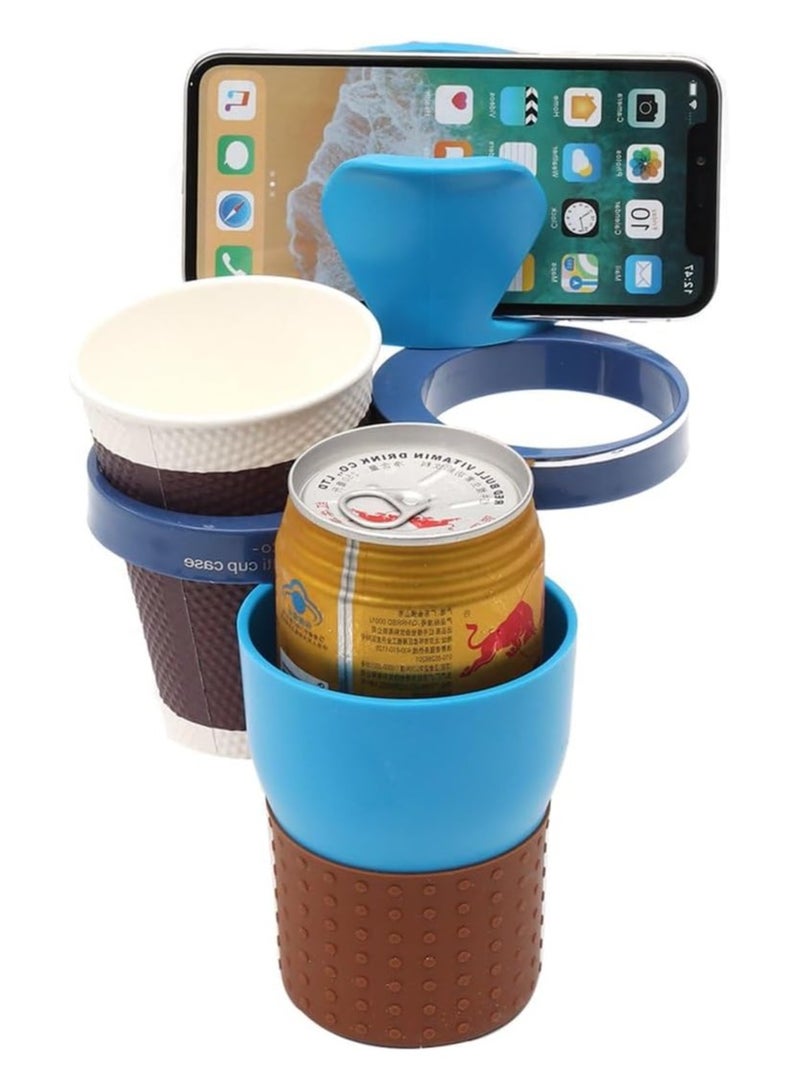 راكسوم حامل أكواب سيارة متعدد الوظائف قابل للدوران 360 درجة وحامل زجاجات المياه للسيارة ومنظم ملحقات السيارات - Image 1