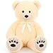 MorisMos Giant Teddy Bear Stuffed Animal 51in Lifesize Big Teddy Bear Large Cuddly Bear Plush for Baby Shower Valentines WeddingBirthday Gift for Kids Boys Girls WomenCream - Image 3