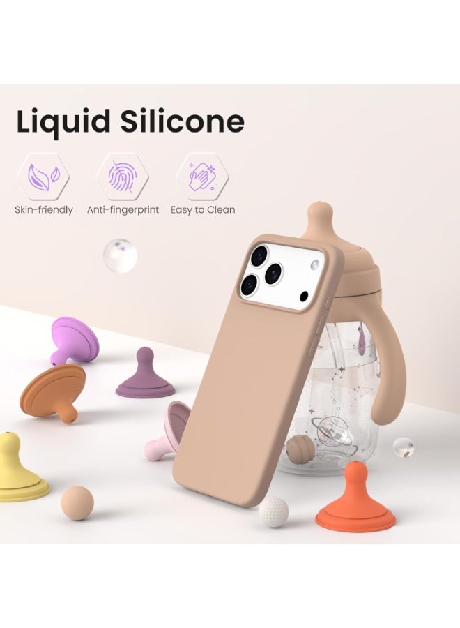 جراب لهاتف iPhone 17 Pro مصنوع من جل السيليكون السائل الناعم، حماية كاملة للجسم ضد الصدمات، غطاء غير لامع، بطانة ناعمة من الألياف الدقيقة، جراب خلفي نحيف لهاتف iPhone 17 Pro - Image 5