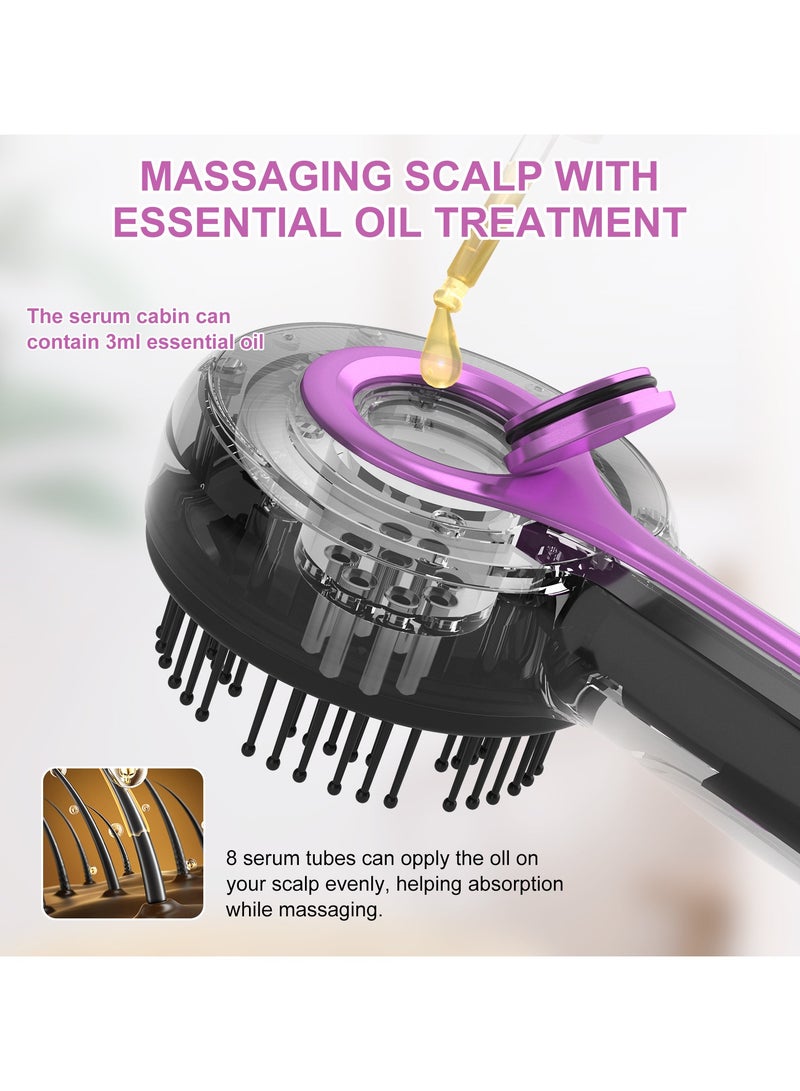 عام مشط تدليك كهربائي متعدد الوظائف: يدمج مصل العناية بالشعر، يُدخّل الأدوية، ويعمل بتقنية الضوء الأحمر، مع شحن عبر USB لاستخدام مريح في أي وقت. - Image 2