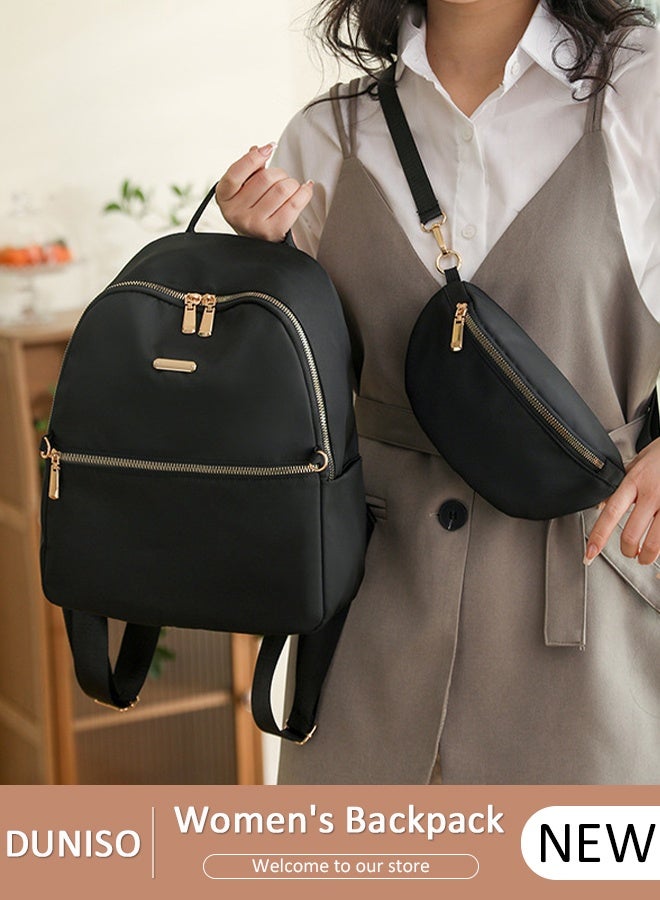 DUNISO 2 in 1 Women's Backpack Chest Pack Fashionable Travel Backpack for Women Large Capacity School Backpack Detachable Shoulder Bag For College Girls Students - Image 1