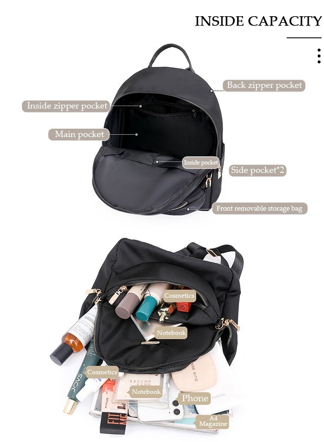 DUNISO 2 in 1 Women's Backpack Chest Pack Fashionable Travel Backpack for Women Large Capacity School Backpack Detachable Shoulder Bag For College Girls Students - Image 5
