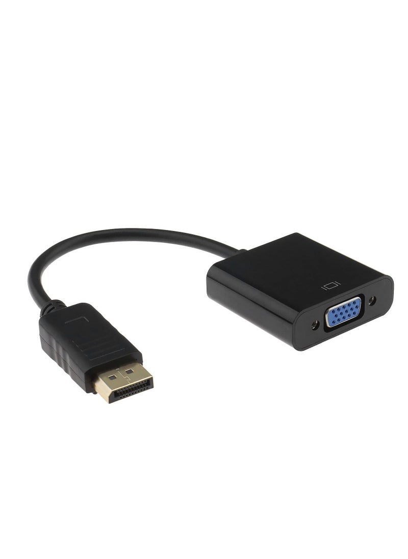 محول DisplayPort إلى VGA، موصل DP مطلي بالذهب ذكر إلى أنثى VGA، توصيل وتشغيل، صغير وخفيف، محول كابل الشاشة لجهاز الكمبيوتر المكتبي واللابتوب وجهاز العرض - Image 1