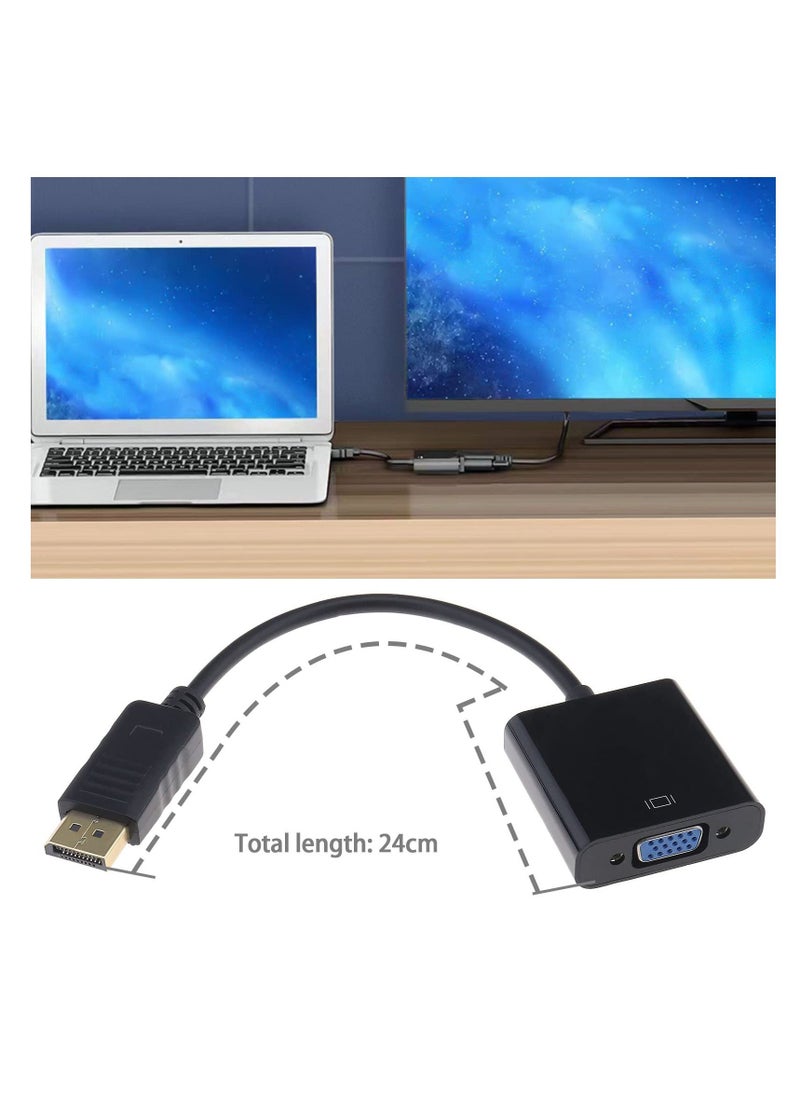 محول DisplayPort إلى VGA، موصل DP مطلي بالذهب ذكر إلى أنثى VGA، توصيل وتشغيل، صغير وخفيف، محول كابل الشاشة لجهاز الكمبيوتر المكتبي واللابتوب وجهاز العرض - Image 4