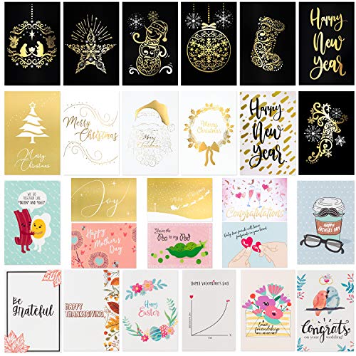 Bargain Paradise 100 All Occasion Greeting Cards- 100 Eye Catching Designs with Greeting Card Organizer Box- Friendship, Anniversary, BFF, Thank You, Wedding Cards & More- 4 x 6 inches with 100 Envelopes - Image 5