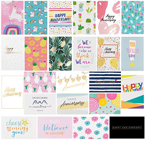 Bargain Paradise 100 All Occasion Greeting Cards- 100 Eye Catching Designs with Greeting Card Organizer Box- Friendship, Anniversary, BFF, Thank You, Wedding Cards & More- 4 x 6 inches with 100 Envelopes - Image 4