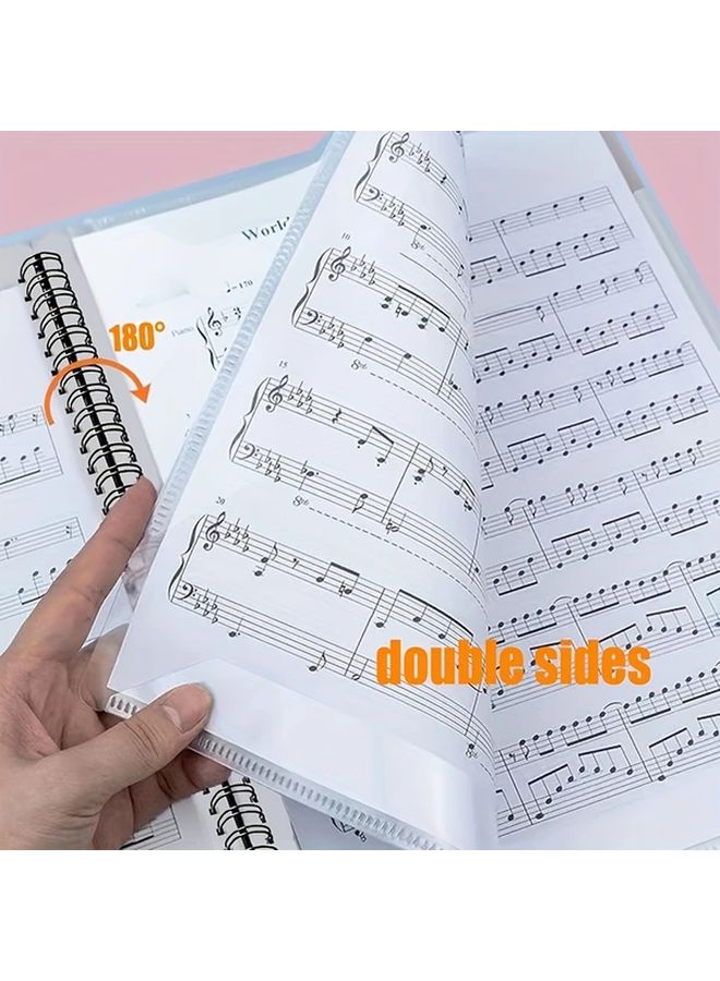 PP Material Sheet Music Binder Storage Box For 8.5x11 Inch Pages With 60 Page Capacity - Image 4