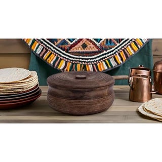 Cestino scaldavivande realizzato a mano in legno messicano indiano Chapati Roti porta pane scatola porta pancake Keeper Serveware Hot Pot Casseruola con coperchio Home Kitchen Dining Decor Natural