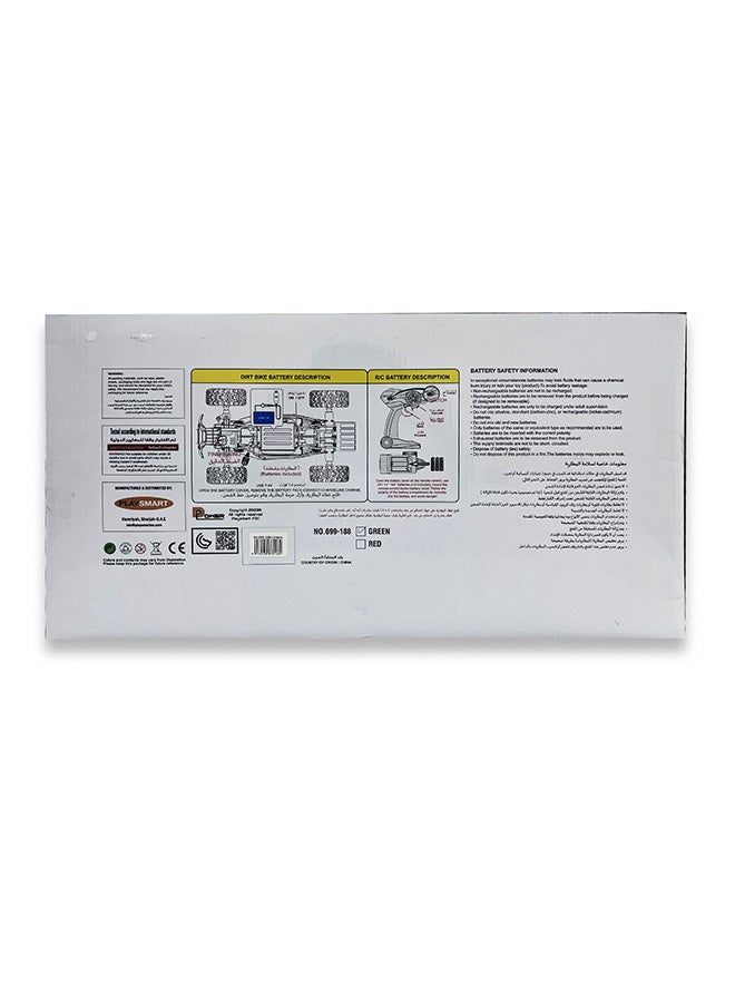 D-Power 1:10 R/C 2.4G Sand Monster Car with USB Cable Remote Controller – Green | Extreme Flex Suspension | Ages 6+ up - Image 3