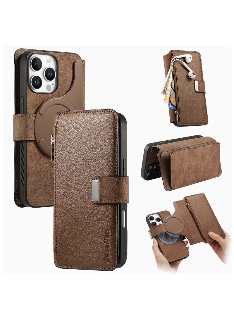 YANCI iPhone 16 Pro Max Case,Magnetic Magsafe case for iPhone 16 Pro Max, iPhone 16 Pro Max Wallet Case with Card Holder,iPhone 16 Pro Max Phone Cover,Leather Flip Folio Case for iPhone 16 Pro Max 6.9'' - Image 1