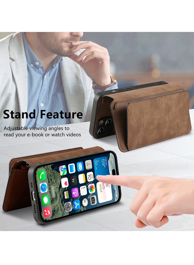 YANCI iPhone 16 Pro Max Case,Magnetic Magsafe case for iPhone 16 Pro Max, iPhone 16 Pro Max Wallet Case with Card Holder,iPhone 16 Pro Max Phone Cover,Leather Flip Folio Case for iPhone 16 Pro Max 6.9'' - Image 3