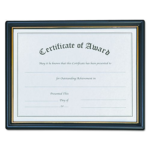 Nudell Nu-Dell 8.5 x 11 Inches EZ Mount Pre-Framed Award Certificate Frame, Black/Gold - Image 2