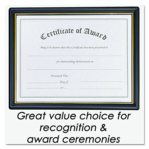 Nudell Nu-Dell 8.5 x 11 Inches EZ Mount Pre-Framed Award Certificate Frame, Black/Gold - Image 3