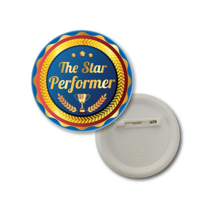 D2c شارة الأداء المتميز - زر دائري 58 مم - مثالي للمكاتب والمدارس والفعاليات وجوائز تقدير الطلاب D3 1 وحدة - Image 1