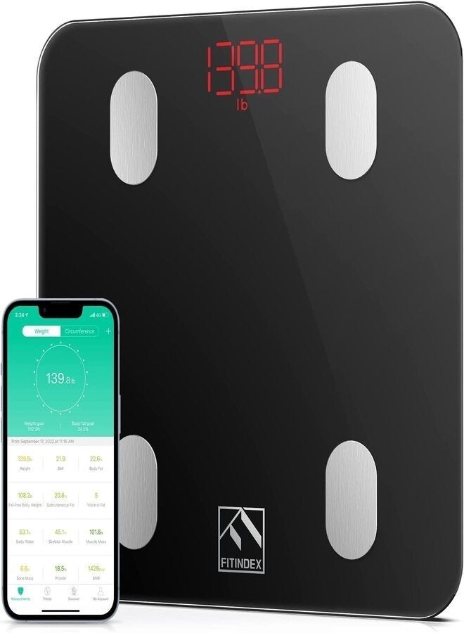 FITINDEX Smart Scale for Body Weighting Machine - Black - Image 1