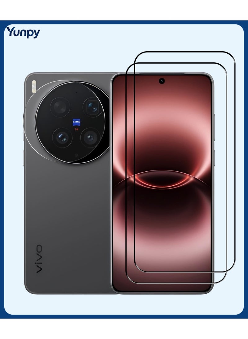 Yunpy [2+1 Packs] for vivo X300 Ultra 5G Tempered Glass Screen Protector with Camera Lens Film, Including 2 Pack Front Glass and 1 Pack Camera Lens Film, 9H Hardness HD Clear Anti-Scratch Anti-Fingerprint Bubble-Free Case Friendly Screen Protector - Image 1