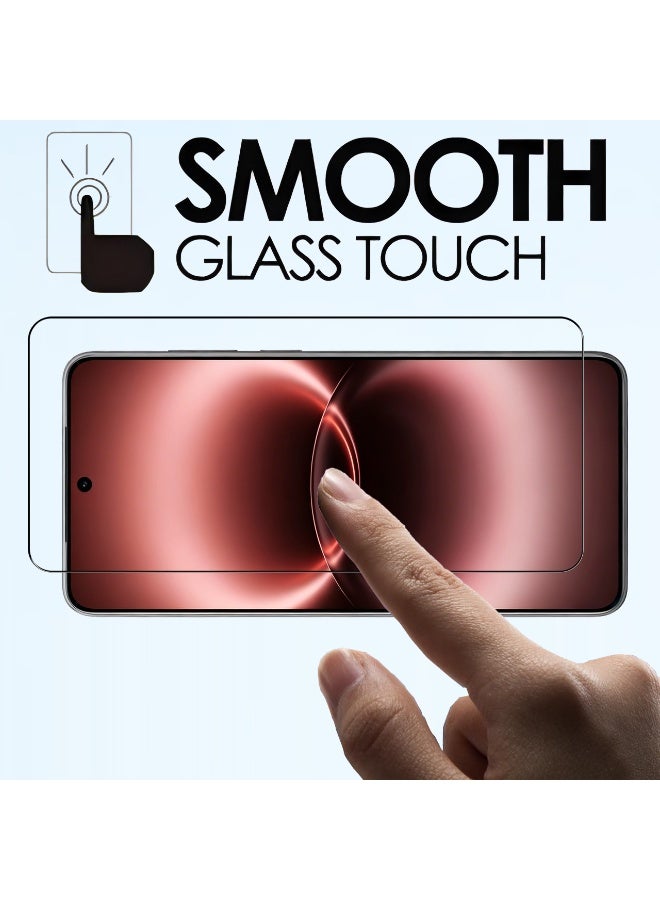 Yunpy [2+1 Packs] for vivo X300 Ultra 5G Tempered Glass Screen Protector with Camera Lens Film, Including 2 Pack Front Glass and 1 Pack Camera Lens Film, 9H Hardness HD Clear Anti-Scratch Anti-Fingerprint Bubble-Free Case Friendly Screen Protector - Image 4
