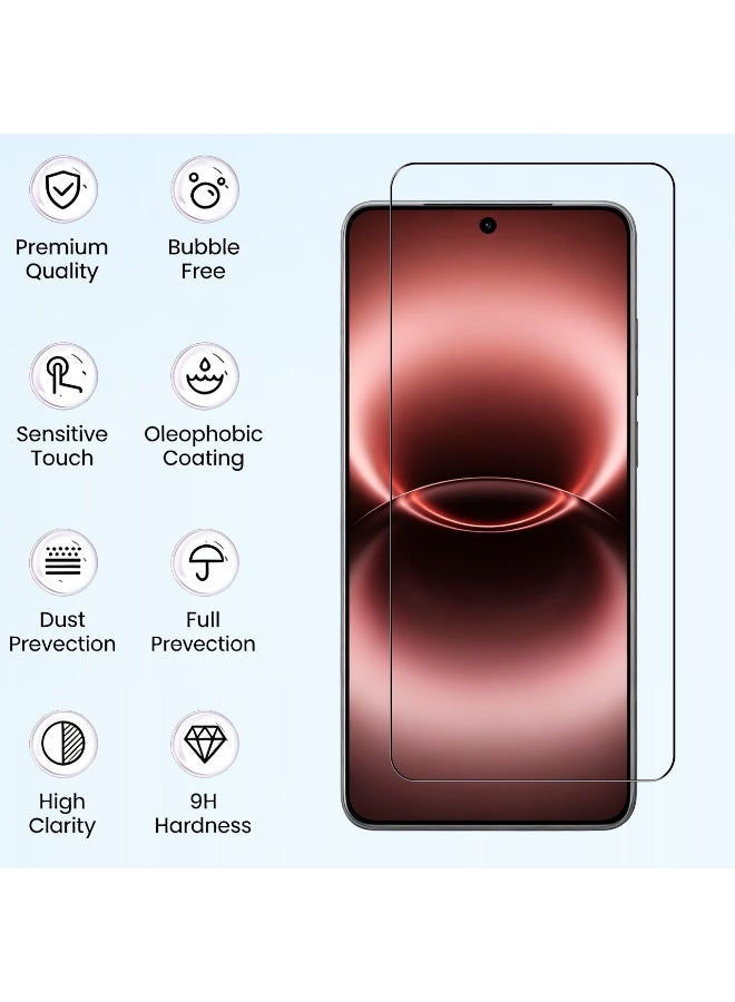 Yunpy [2+1 Packs] for vivo X300 Ultra 5G Tempered Glass Screen Protector with Camera Lens Film, Including 2 Pack Front Glass and 1 Pack Camera Lens Film, 9H Hardness HD Clear Anti-Scratch Anti-Fingerprint Bubble-Free Case Friendly Screen Protector - Image 3