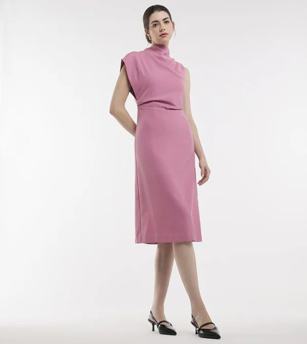 بي سي بي جي BCBG Dress With Shoulder Detail