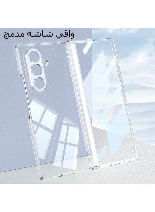 general Clear Case for Samsung Galaxy Z Fold 7 Case with Strong Magnetic Ring 【Built-in Screen Protector】 Hinge Protection Ultra Slim Shockproof Protective Transparent Cover - Image 4