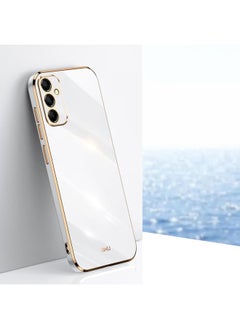 For Samsung Galaxy A55 XINLI Straight Edge 6D Electroplate TPU Phone Case(White)