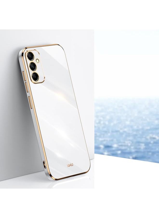 erorex - For Samsung Galaxy A55 XINLI Straight Edge 6D Electroplate TPU Phone Case(White) - Image 1
