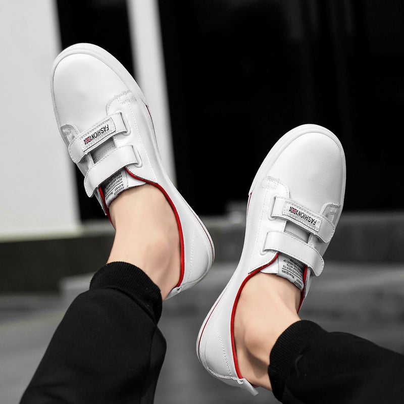 Men's Leather Small Size 35 Punched White Shoes 36 Punched White Shoes 37 White Leather Shoes Large Size 45 Soft Bottom 46 Non-slip 47 - Image 5