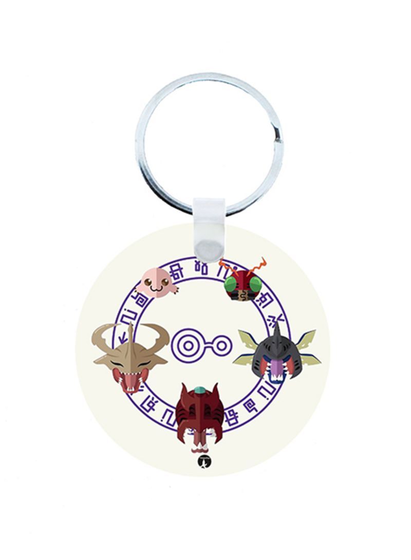 RKN The Digimon Anime Wooden Keychain