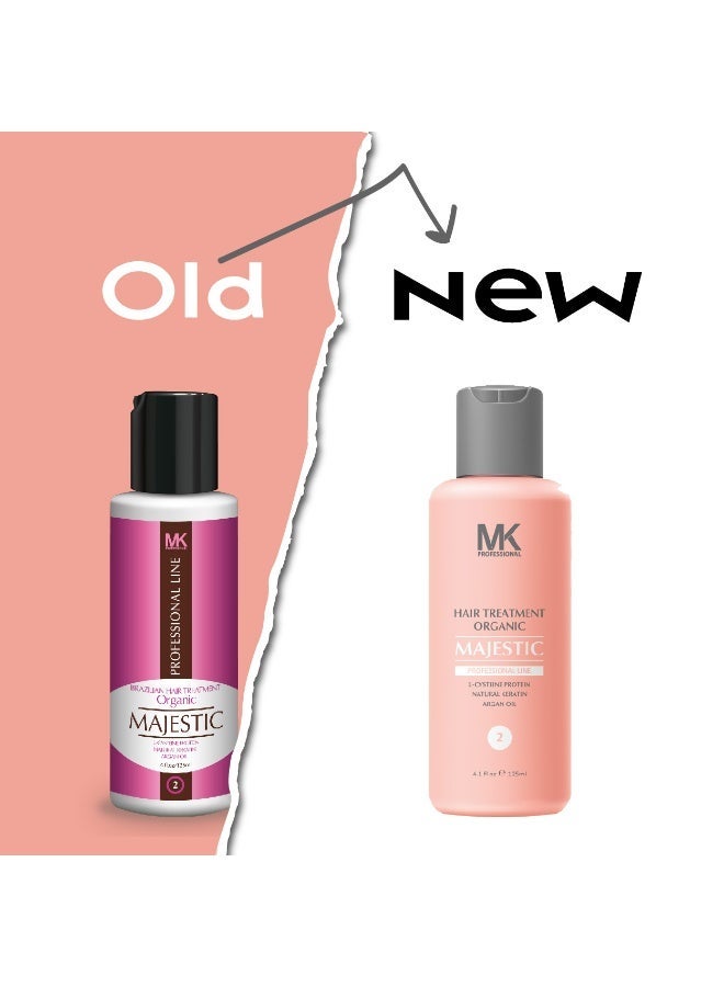 Majestic Keratin MAJESTIC MK PROFESSIONAL Organic Hair Straightening Therapy 125ml - Image 1