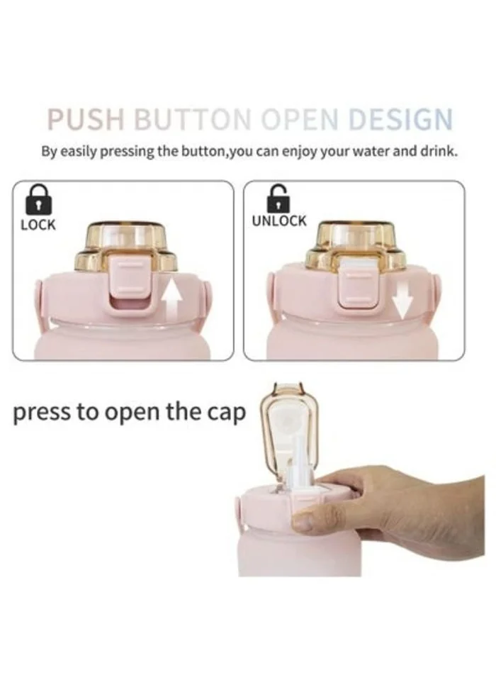 Prickly Pear Prickly Pear Pink Gradient 2L Water Bottle with Straw & Handle - Stylish Hydration