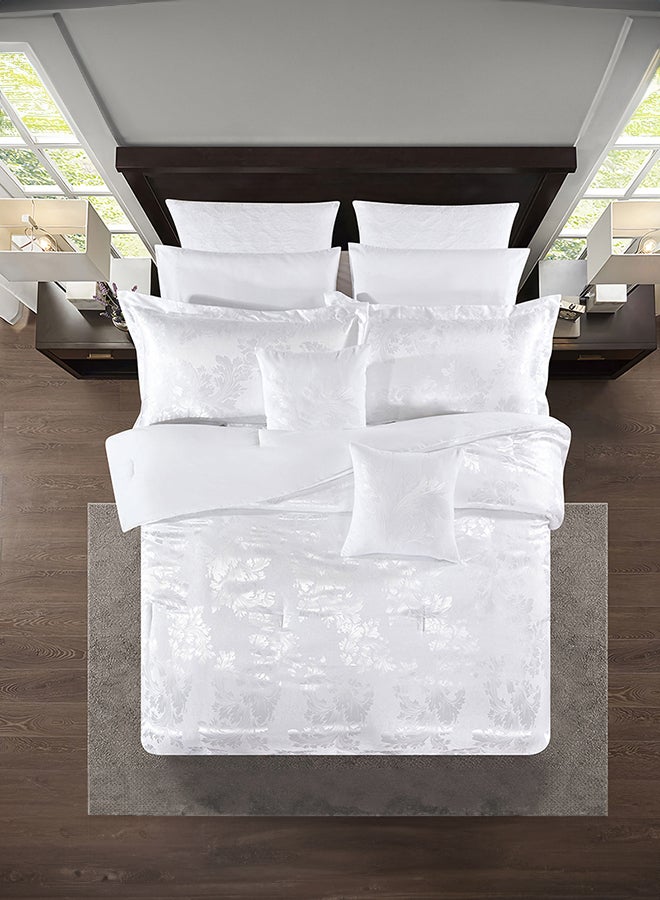 In-House Matilda | Jacquard Comforter Set 10 Pieces - 260x240 cm - White  - Image 2