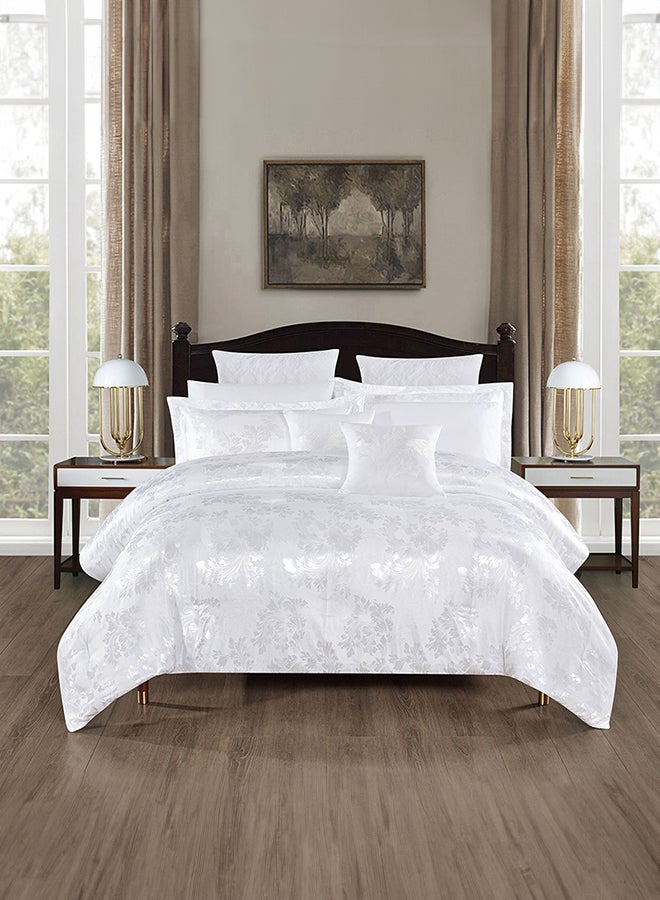 In-House Matilda | Jacquard Comforter Set 10 Pieces - 260x240 cm - White  - Image 3