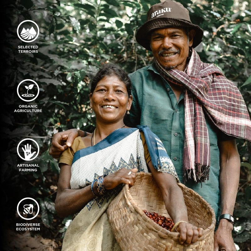 ARAKU مجموعة قهوة أراكُو المميزة وكوب - 1 عبوة 250 جرام من حبوب أرابيكا المحمصة الطازجة 100% - Image 4