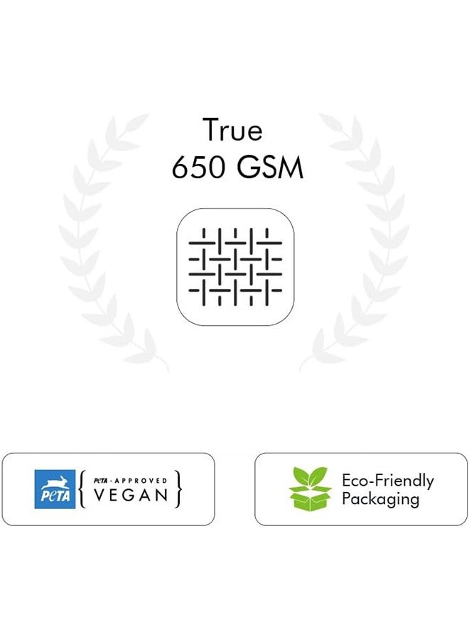 RocketLinen Hand Towel Set 650gsm 4 White Hand Towels 100% Cotton Soft (Hand Towel) - Image 4