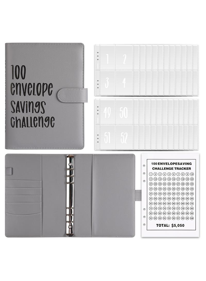 Loquat A5 Loose Leaf Book 100 Days Of Saving Money Saving Money Challenging Cash Envelopes Saving Money Couple Games Challenging Couple Gifts - Image 1