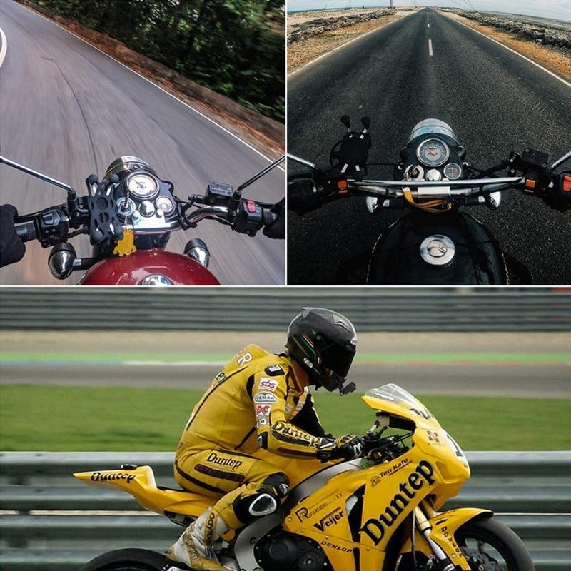 Motorcycle Helmet Chin Camera Phone Holder 5 in 1 Motorcycle Helmet Front Chin Bracket Anti-Slip Bike Mount Strap Clip/Phone Holder (Black) - Image 4