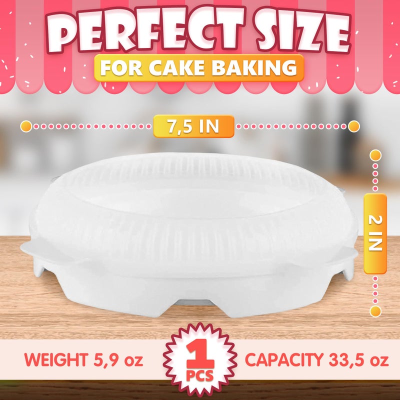 VIKROM Silicone Mousse Mold - Christmas Round Silicone Cake Mold, 7.5" Diameter (33.5 Oz Capacity), Easy to Use and Dishwasher Safe, Lightweight and Easy to Store, Suitable for Mousse Cakes, Bread, Brownies - Image 2