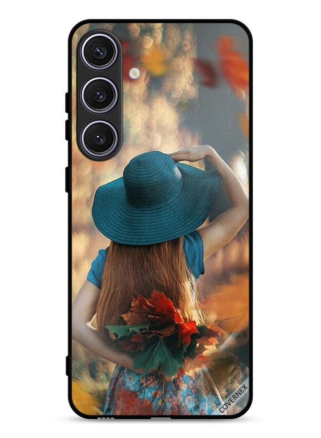 Covernex Samsung Galaxy S25 Plus Protective Case Cover Hat Girl Hiding Love Leaves - Image 1