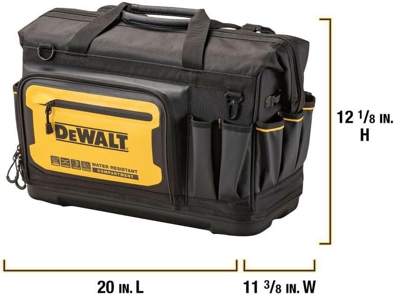DEWALT DEWALT Tool Bag Water Resistant Hard Bottom 20inch Professional Tool Tote with Organization DWST560104  - Image 2