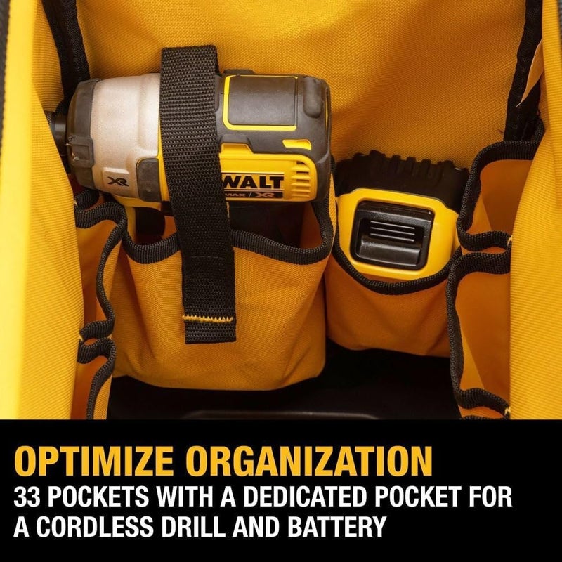 DEWALT DEWALT Tool Bag Water Resistant Hard Bottom 20inch Professional Tool Tote with Organization DWST560104  - Image 3