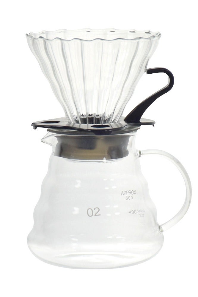 INVEIN V60 Coffee Dripper Set Size 02 – 4-Piece Kit with 600 ml Coffee Server, Size 02 Dripper, 100 Coffee Filters, and Measuring Spoon – Pour-Over Coffee Brewing Tools for 2–4 Cups - Image 4