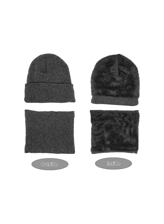 بروماس الشتاء قبعة قبعة وشاح قفازات تعمل باللمس مجموعة، متماسكة سميكة الصوف مبطنة قفازات دافئة تعمل باللمس قبعة صغيرة وشاح مجموعة للرجال والنساء، النساء القبعات الشتوية 3 قطعة مجموعة أكثر دفئا - Image 3