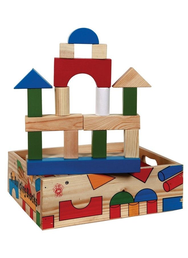 Skillofun - Wooden Building Blocks Multi Color (60 Pieces) - Image 1