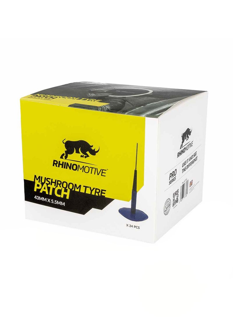 RHINOMOTIVE Automotive Mushroom Tire Patch 43X5.5MM, High strength crown, Excellent sealing with long-lasting protection 24 Pcs  - Image 5