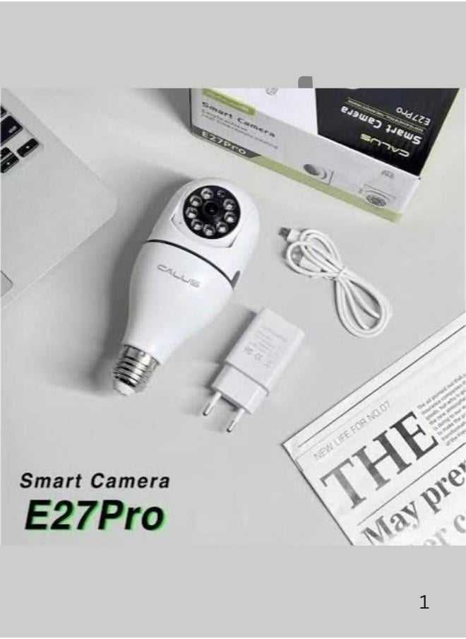 5G WiFi Light Bulb Camera, 2.4GHz & 5G E27 Pro Light Bulb Home Security Camera, Indoor 360° PTZ Surveillace Camera, Full Color Day and Night, Smart Motion Detection